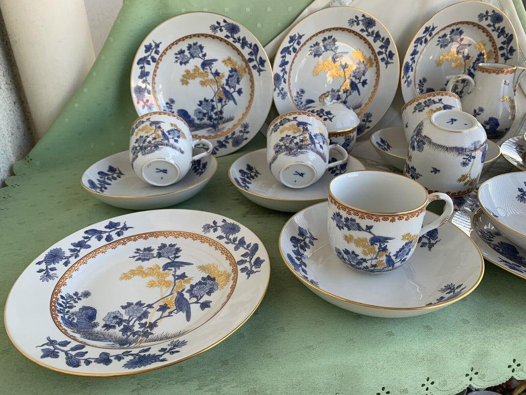 マイセン食器（古マイセン）鳥の絵と牡丹の花のコーヒーカップセット