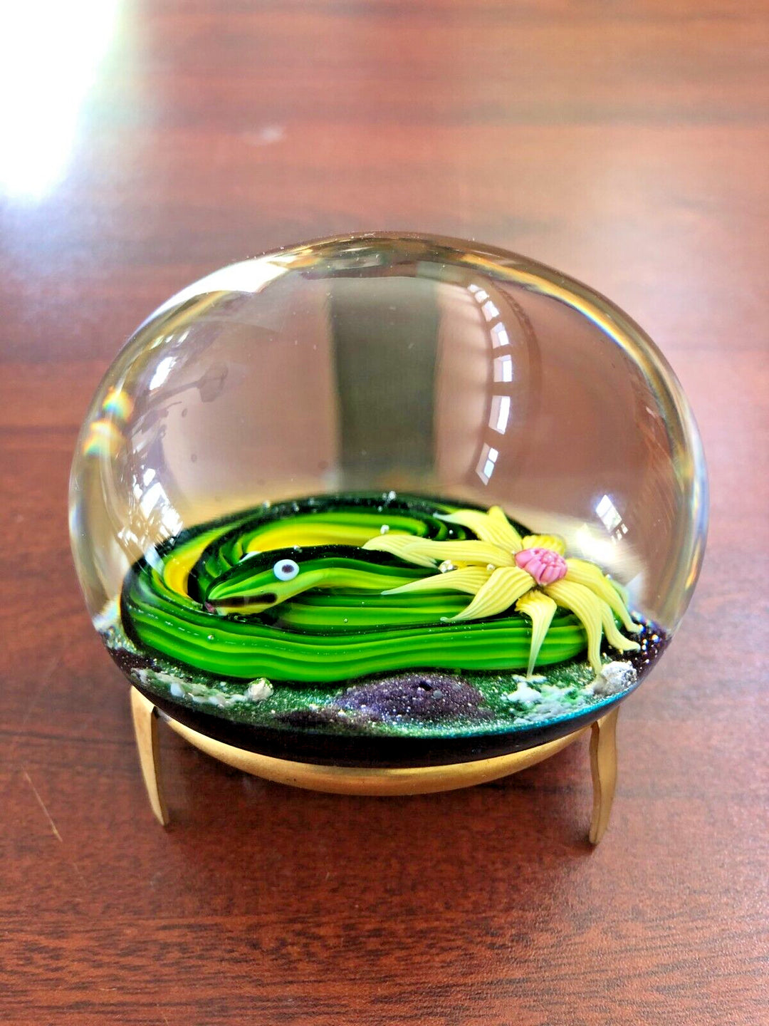 ヴィンテージ バカラ 緑ヘビのペーパーウェイト  1970年