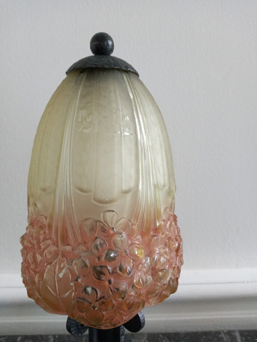 エティエ・ヴァンソン&ミューラー兄弟の紫陽花の花のアールデコランプ