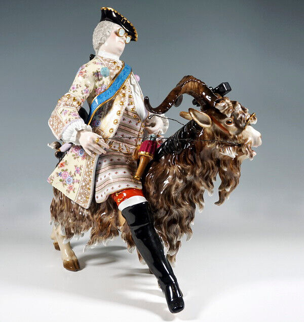 マイセン人形「フィギュア」 雄ヤギと仕立て屋さん – アンティーク