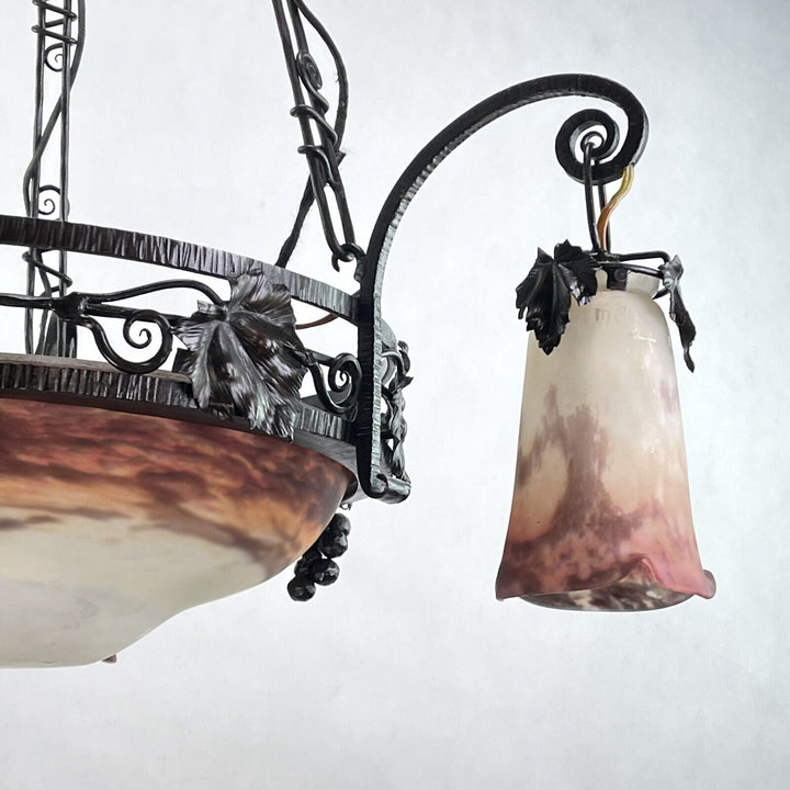 ミューラー兄弟 アールデコ調 シャンデリア 吊りランプ