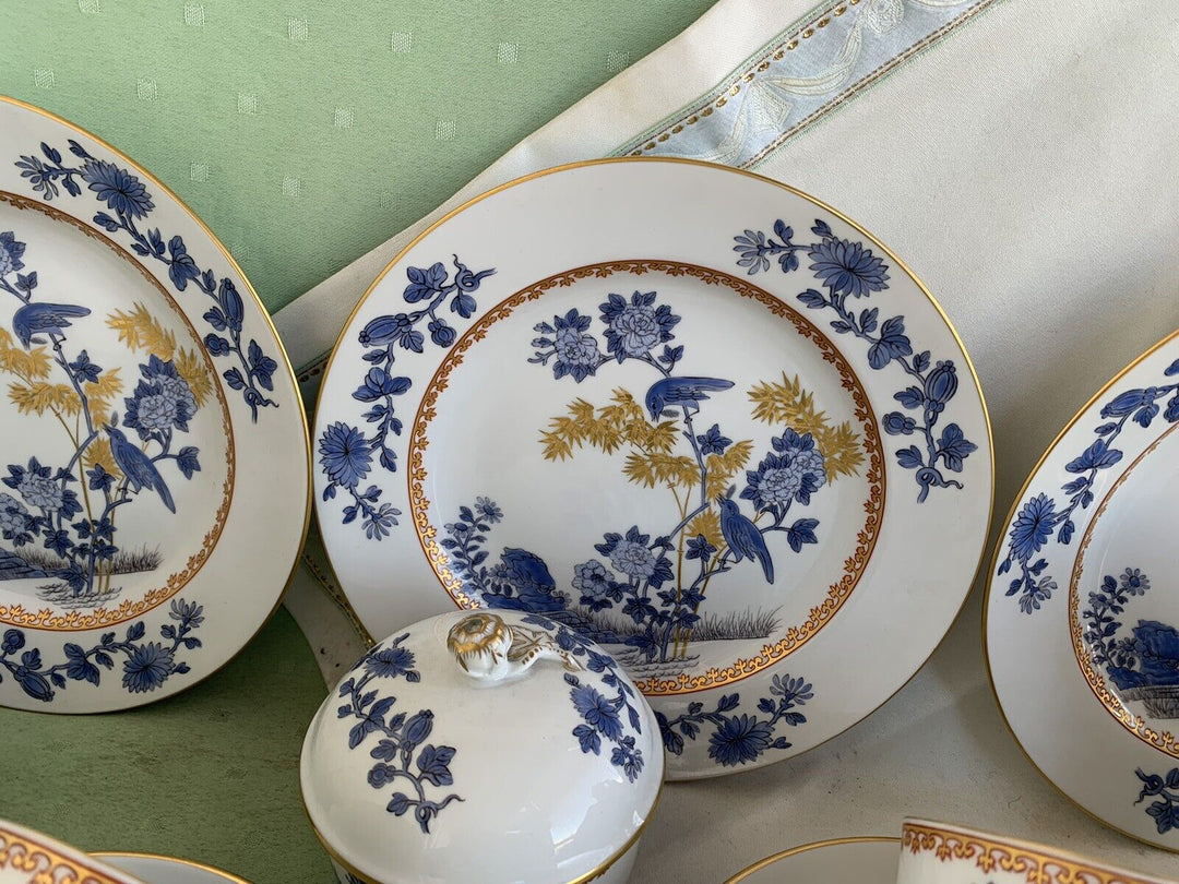 マイセン食器（古マイセン）鳥の絵と牡丹の花のコーヒーカップセット