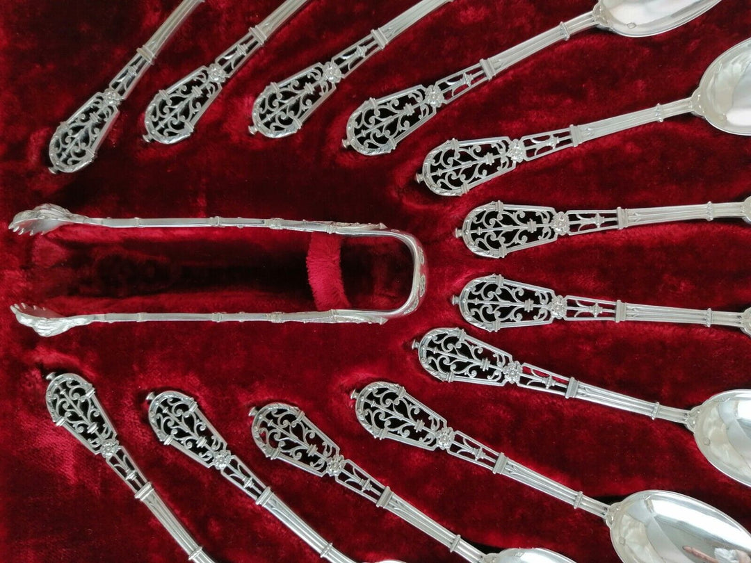 ピュイフォルカ フレンチ スターリングシルバー ゴシックルネッサンス フラットウェアセット