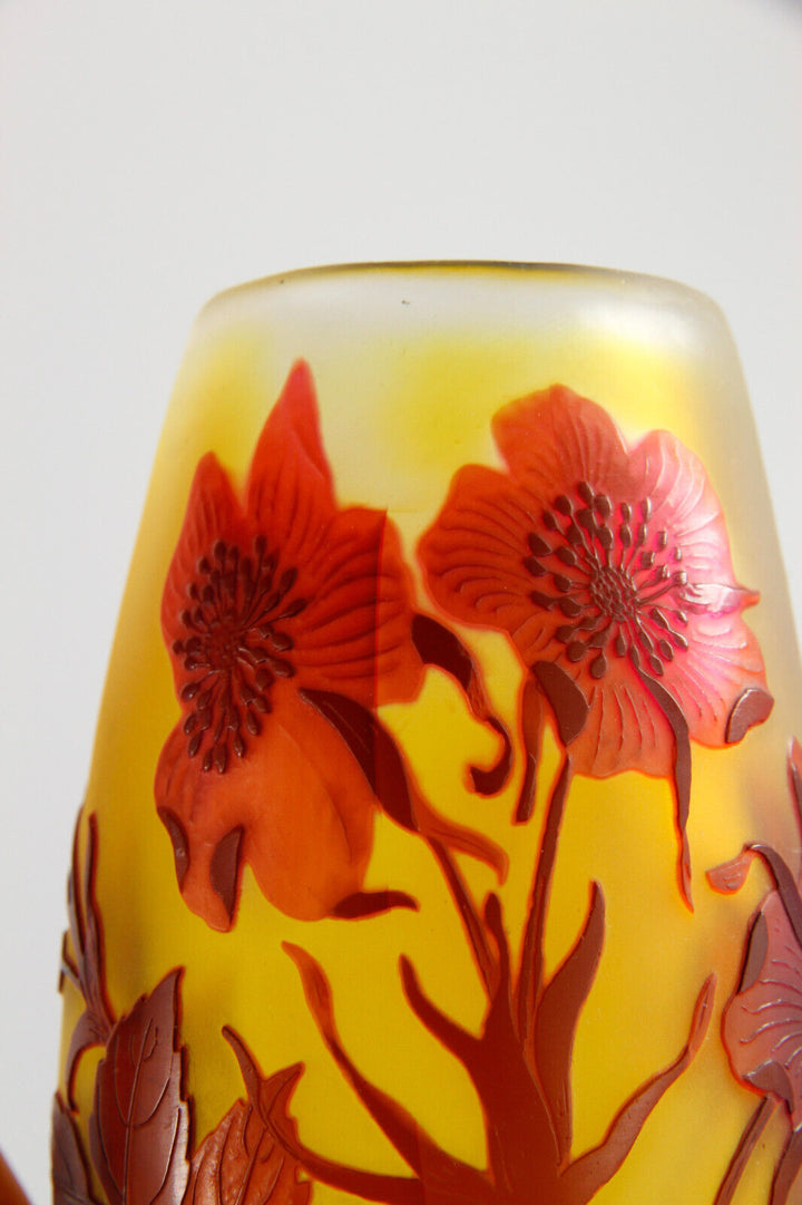 エミールガレ アネモネの花のアールヌーボー時代に作られた花瓶