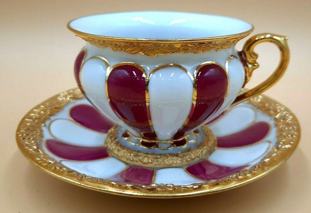 超美品お値下げ＃ピンクローズ マイセン ＃新品未使用 ＃デミタス  