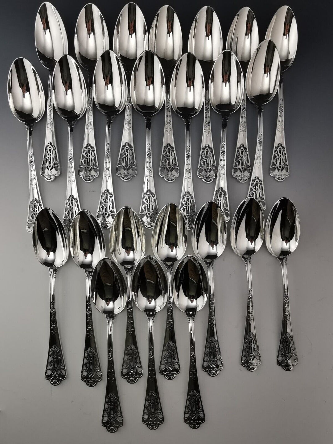 ピュイフォルカ　テーブルスプーン6本セット フェール・ド・ランス モデル