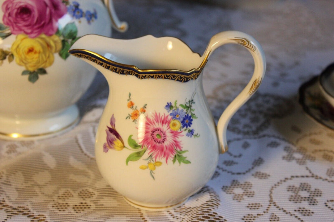 マイセン食器 Aカンテ フラワーブーケのコーヒーカップセット 4人用 １級品