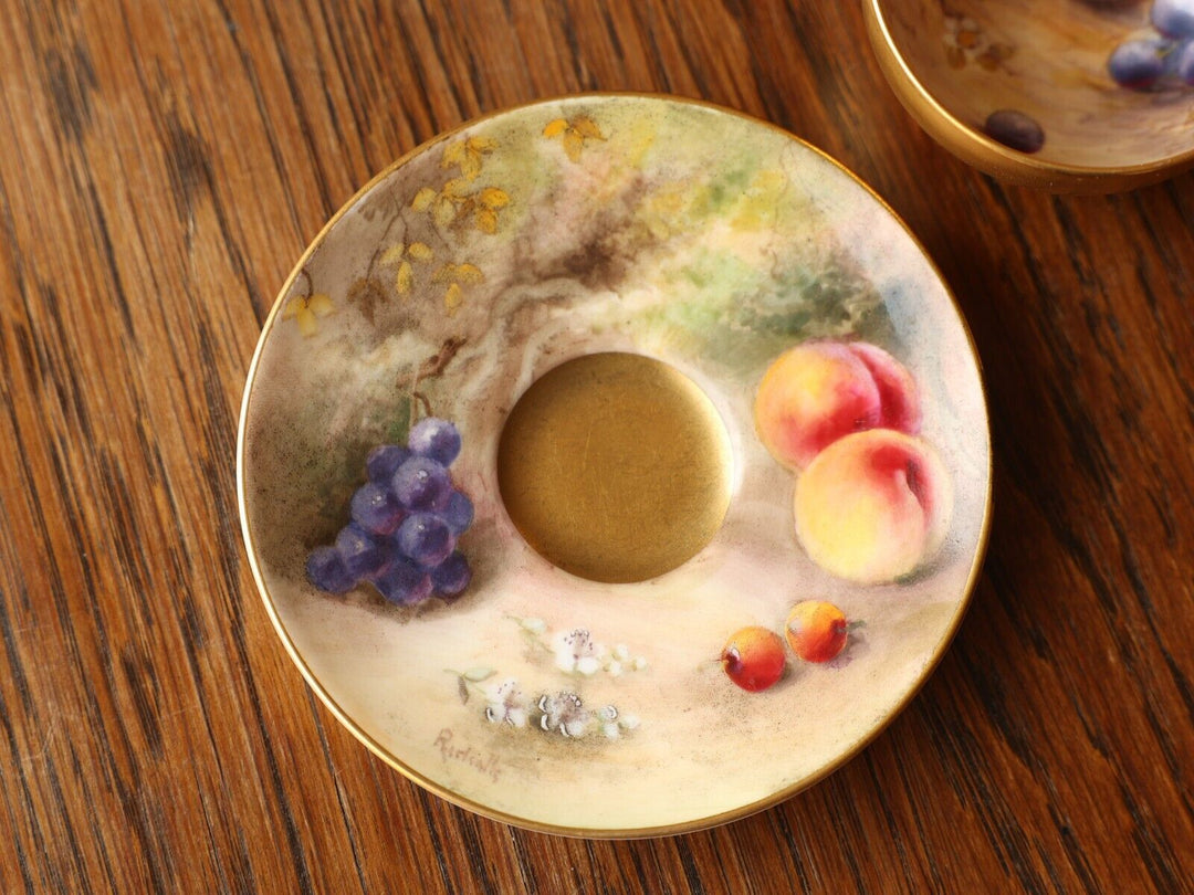 ロイヤルウースター  フルーツ柄のカップ＆ソーサー　イギリス製 1913年頃