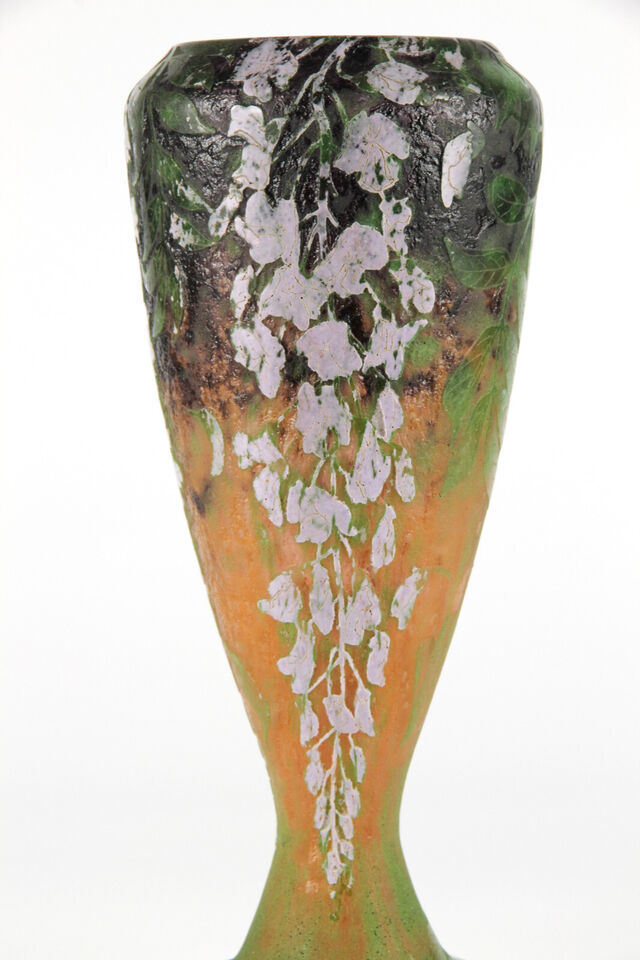 ドーム兄弟『ドームナンシー』 藤の花の花瓶  アールヌーボー時代の作品