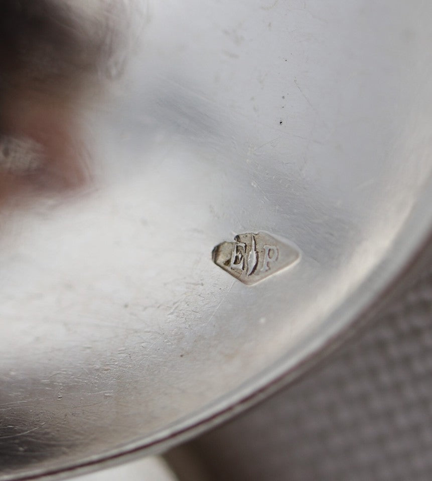 ピュイフォルカ フェール・ド・ランス・ア・クエ・ド・ラットモデル、デザート用カトラリー6点セット、ミネルヴァ銀製