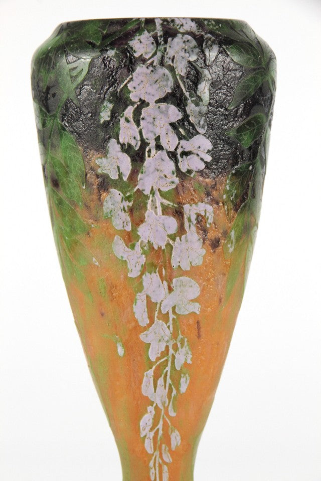 ドーム兄弟『ドームナンシー』 藤の花の花瓶  アールヌーボー時代の作品