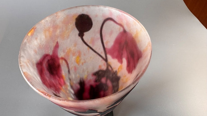 ドーム兄弟（ドームナンシー） 芸術的なケシの花の花瓶 1900年頃の作品