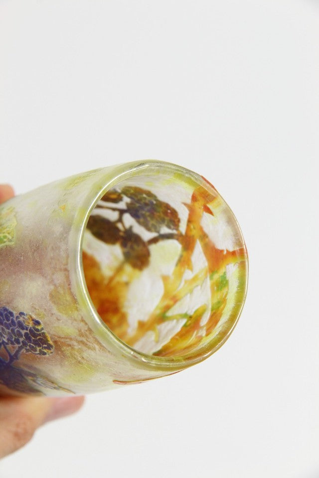 ドーム兄弟（ドームナンシー）ブラックベリーと枯葉の花瓶