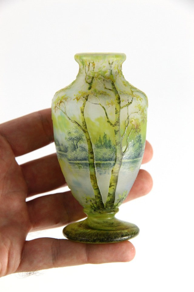ドーム兄弟　風景の花瓶 オリジナル・アールヌーボー様式のガラス