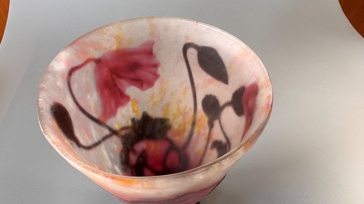 ドーム兄弟（ドームナンシー） 芸術的なケシの花の花瓶 1900年頃の作品