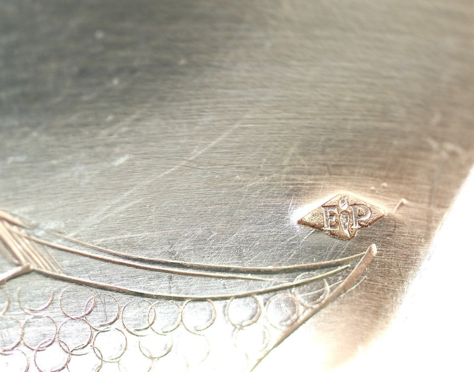 ピュイフォルカ「Feuillage」アール・ヌーヴォーモデル、ストロベリーシェイパー、ミネルヴァ製純銀製