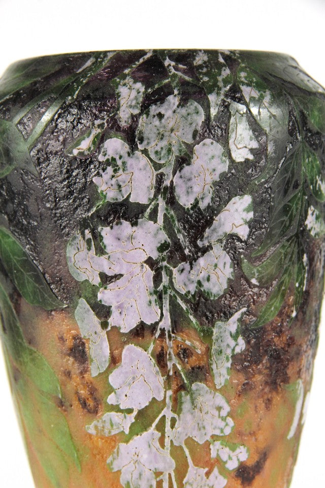 ドーム兄弟『ドームナンシー』 藤の花の花瓶  アールヌーボー時代の作品