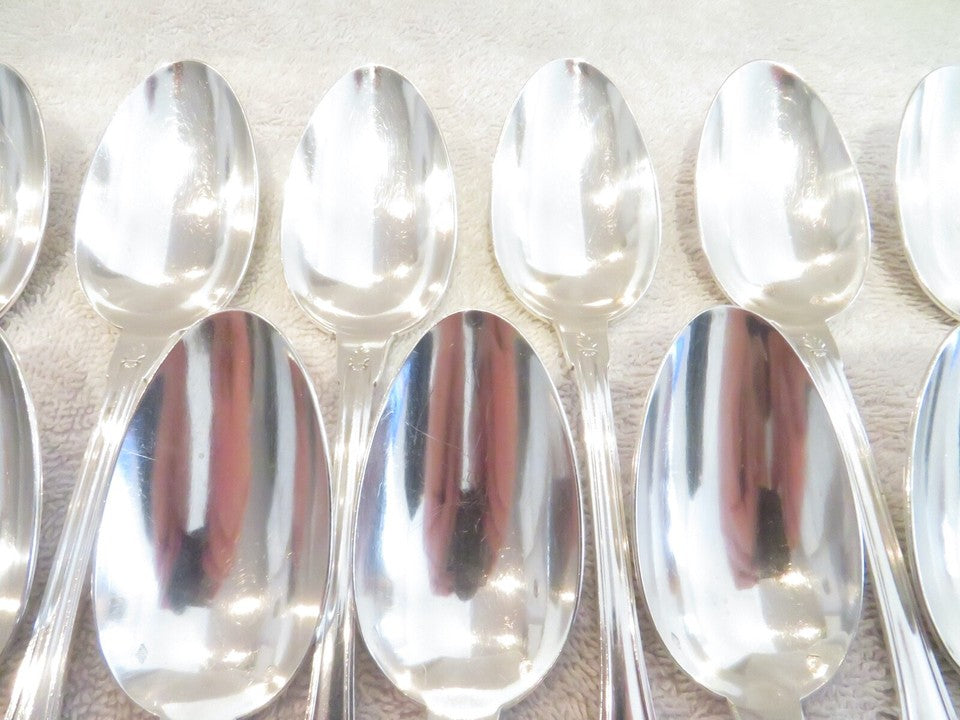 ピュイフォルカ ゴージャスな1900年製フレンチ950シルバー24ピース デザートカトラリーセット エンパイアスタイル