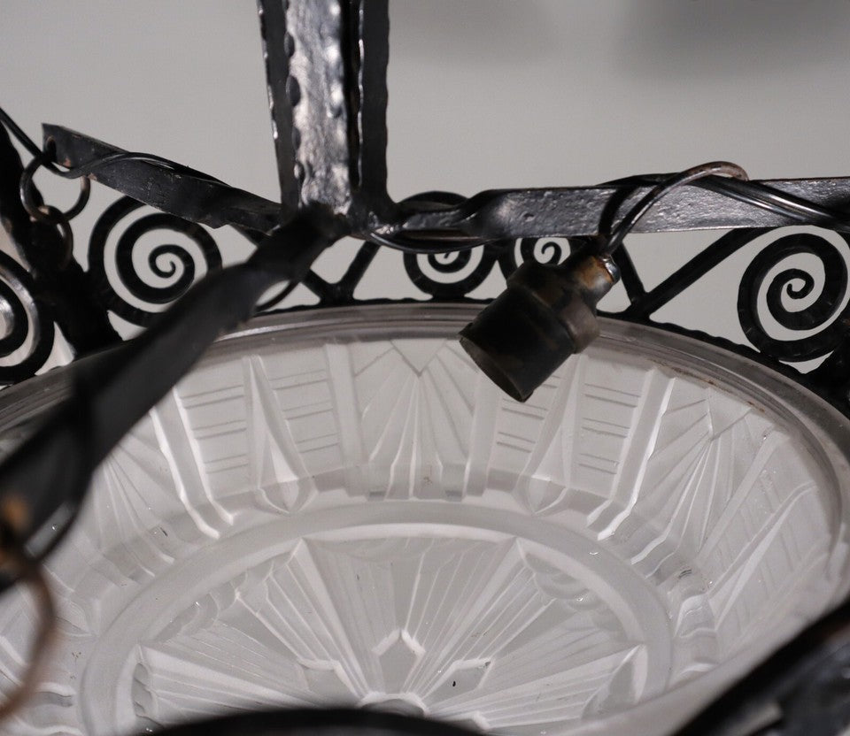 ミューラー兄弟 アンティーク フレンチアールデコ シャンデリア