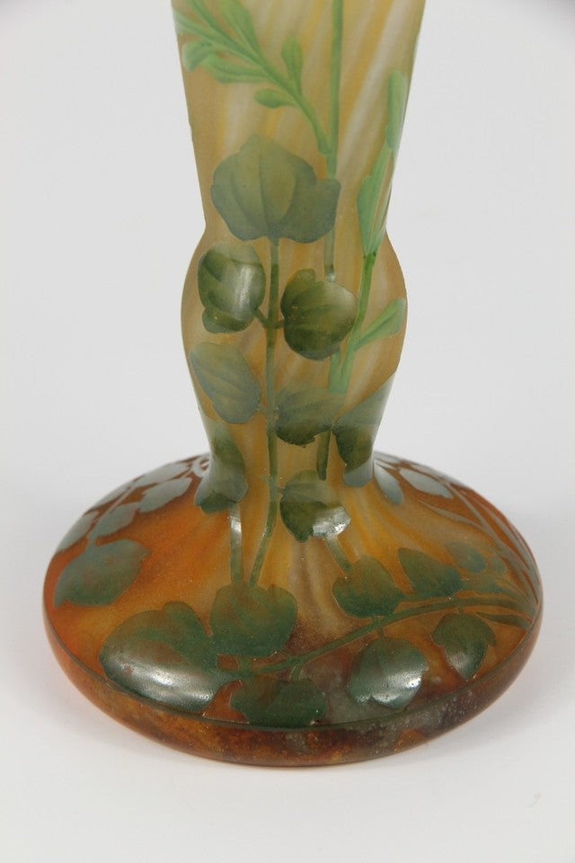 ドーム兄弟（ドームナンシー）紫ナズナの花瓶　 フランス製 1910年頃