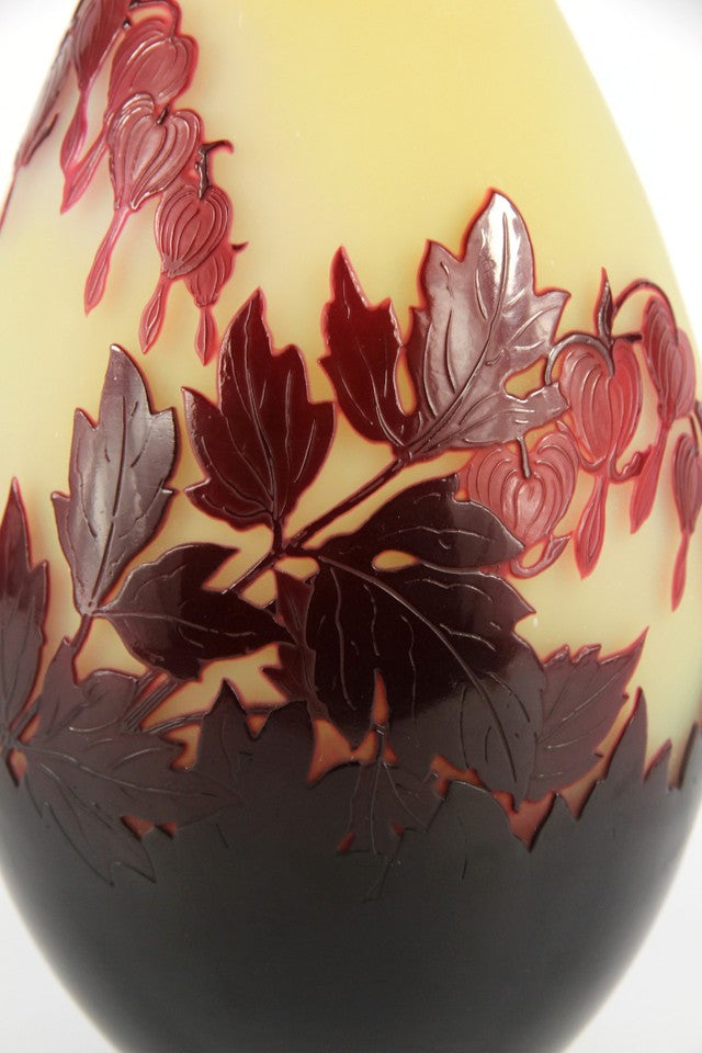エミールガレ 華鬘草の花瓶 オリジナル アールヌーボー ガラス