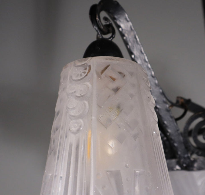 ミューラー兄弟 アンティーク フレンチアールデコ シャンデリア