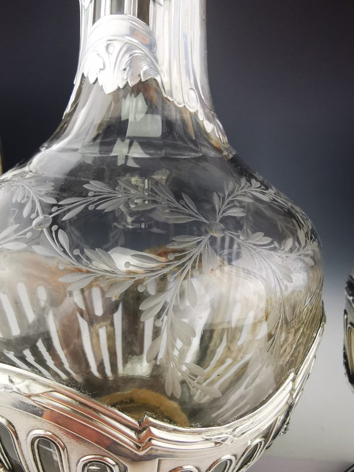 ピュイフォルカ - 純銀製（950）とクリスタルの水差し一対