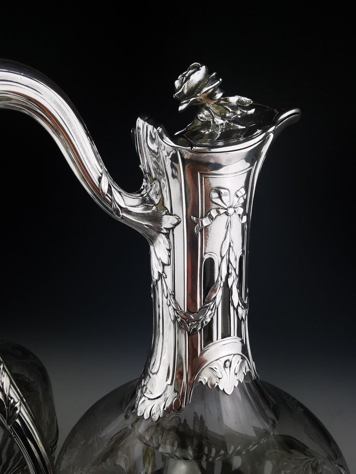 ピュイフォルカ - 純銀製（950）とクリスタルの水差し一対