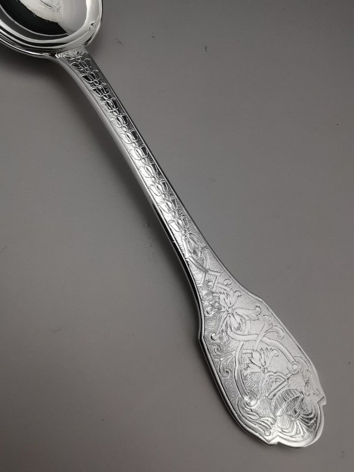 ピュイフォルカ 「スービーズ」 - テーブルウェアセット - 18点 純銀 ミネルヴァ