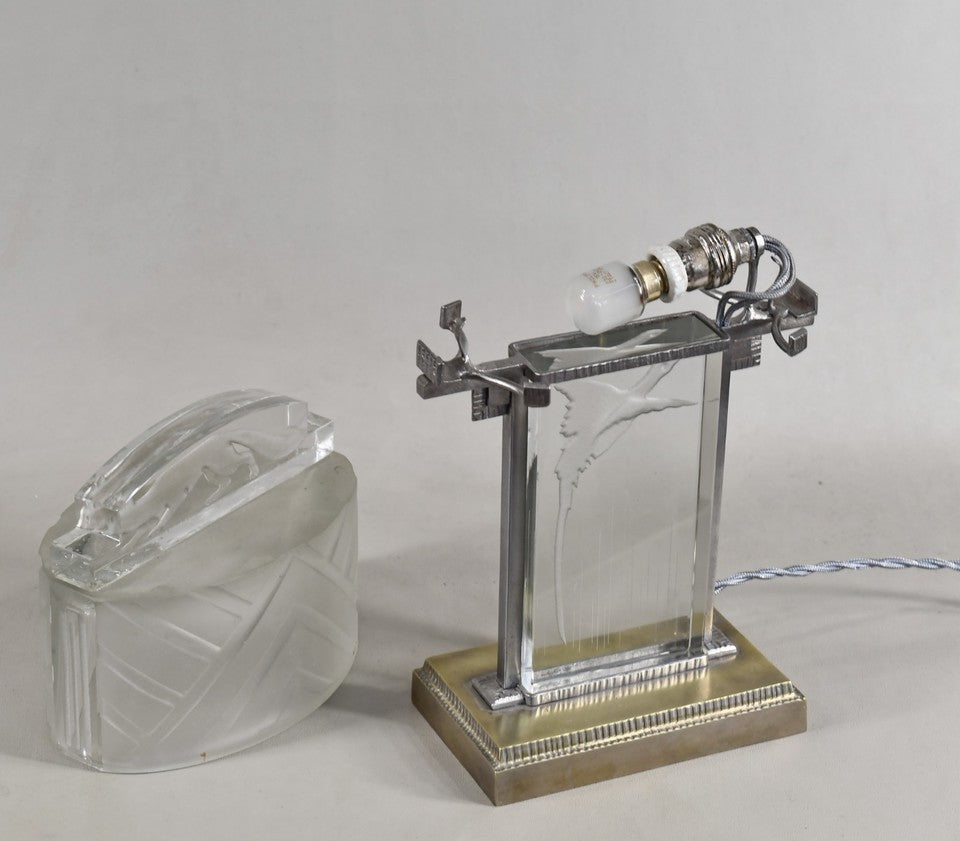 ミューラー兄弟 フランスのアールデコテーブルランプ 1930年 フランス