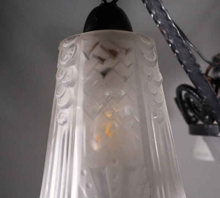 ミューラー兄弟 アンティーク フレンチアールデコ シャンデリア