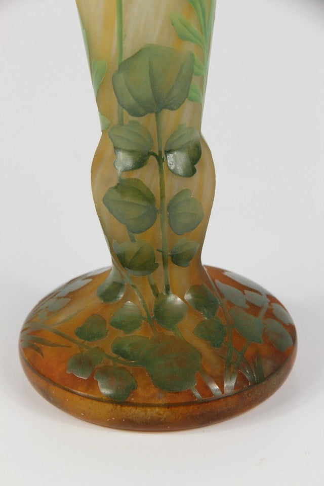 ドーム兄弟（ドームナンシー）紫ナズナの花瓶　 フランス製 1910年頃