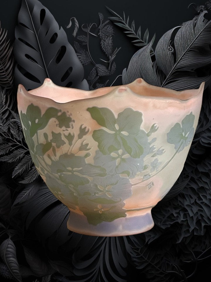 エミール・ガレ  1898-1904年頃の作品 紫陽花の花瓶 アール・ヌーヴォー時代