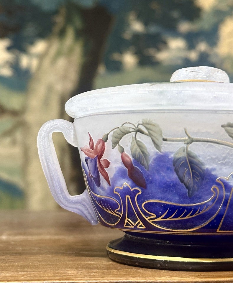 ドーム兄弟 （ドームナンシー）フクシアの花のポット　アールヌーボー花瓶