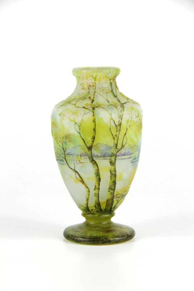 ドームナンシー　ガラス製花瓶 透明・緑・紫 花のデザイン ドームナンシー ガラス製花瓶 透明・緑・紫 花のデザイン ドーム