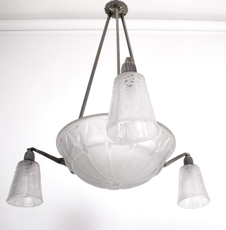 ミューラー兄弟 フレンチアールデコ シャンデリア ガラス