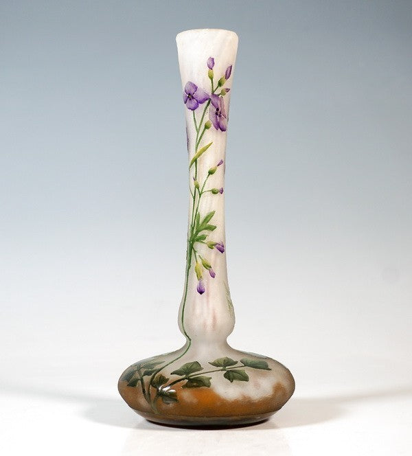 ドーム兄弟（ドームナンシー）紫ナズナの花瓶 フランス製 1910年頃