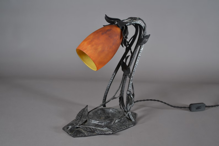 ドーム兄弟 アールデコ 1925年製 錬鉄製ランプ ドーム・ナンシー テーブル ライト