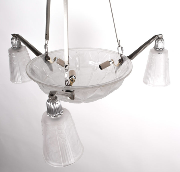 ミューラー兄弟 フレンチアールデコ シャンデリア ガラス