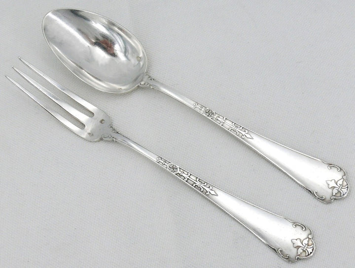ピュイフォルカ フェール・ド・ランス・ア・クエ・ド・ラットモデル、デザート用カトラリー6点セット、ミネルヴァ銀製