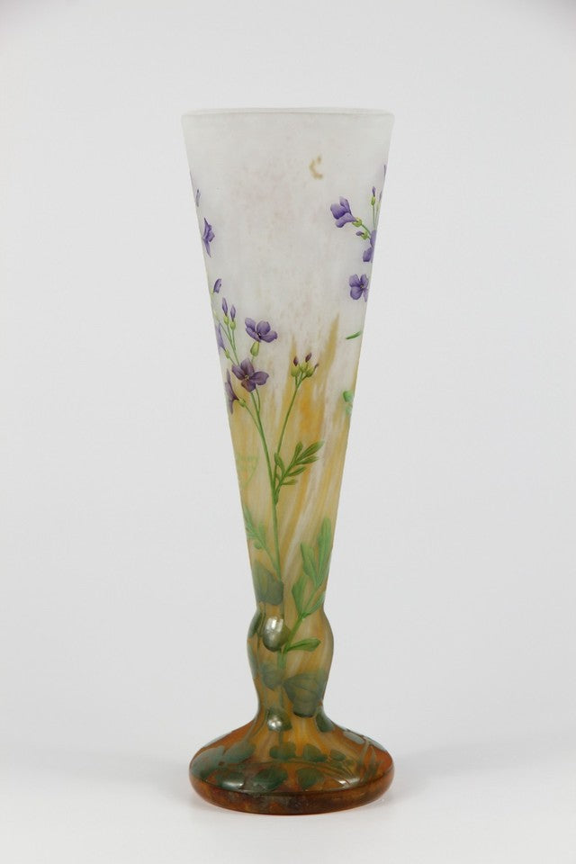 ドーム兄弟（ドームナンシー）紫ナズナの花瓶　 フランス製 1910年頃