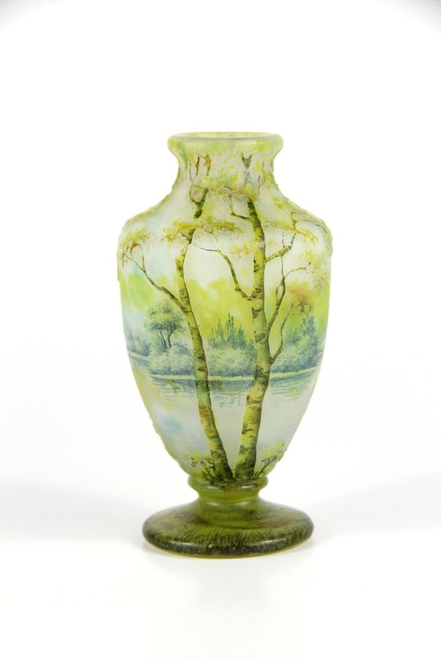 ドーム兄弟 風景の花瓶 オリジナル・アールヌーボー様式のガラス