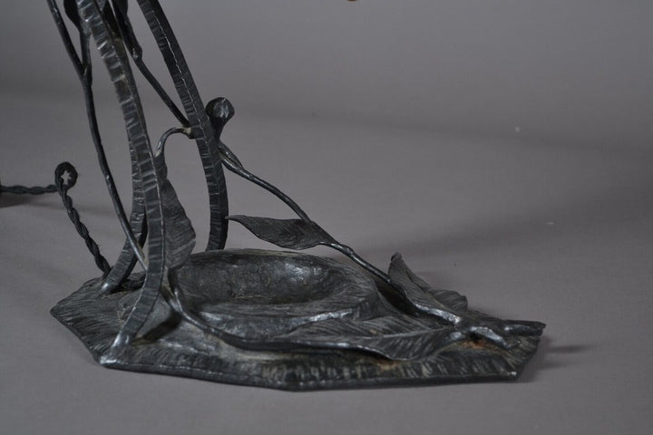 ドーム兄弟 アールデコ 1925年製 錬鉄製ランプ ドーム・ナンシー テーブル ライト