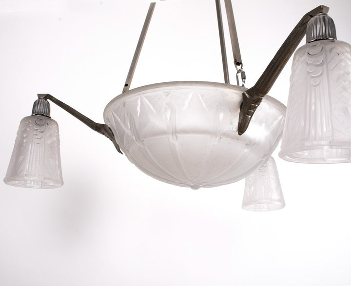 ミューラー兄弟 フレンチアールデコ シャンデリア ガラス