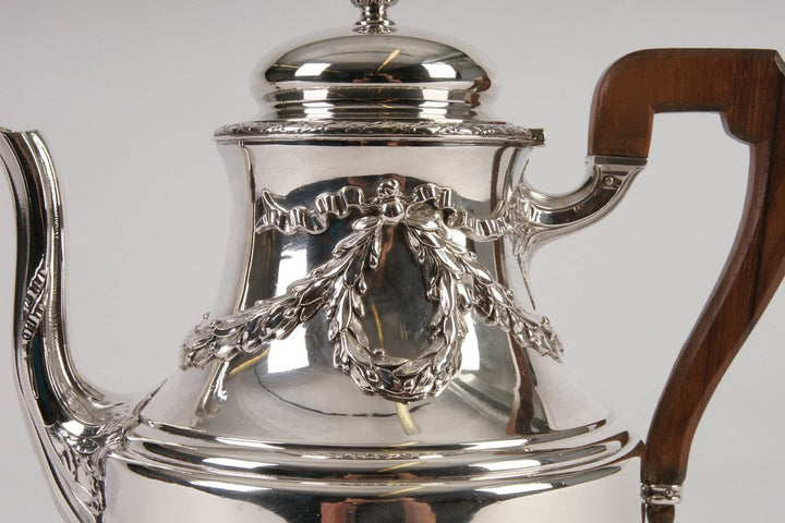 テタール製　純銀スターリングシルバースリーピースコーヒーセット　フランス 20世紀の作品