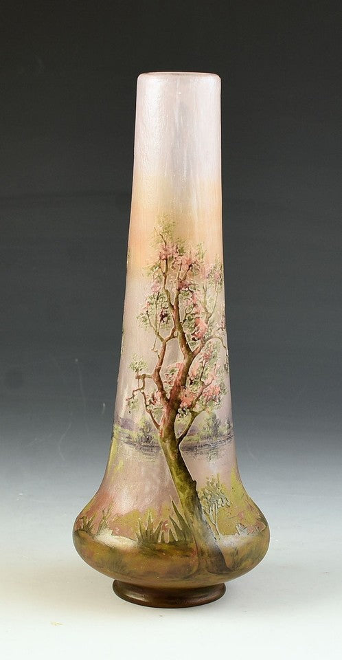 ドーム兄弟（ドームナンシー）春の湖の風景が描かれた花瓶
