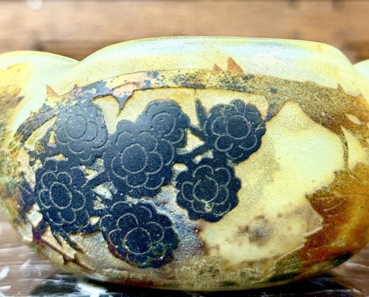 ドーム兄弟（ドームナンシー）ブラックベリーと枯葉の花瓶