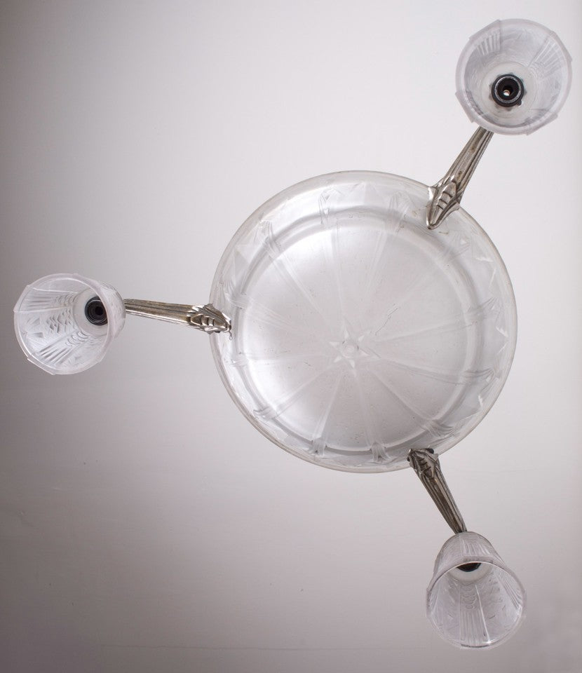 ミューラー兄弟 フレンチアールデコ シャンデリア ガラス