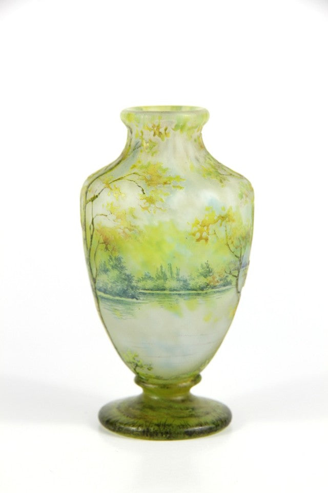 ドーム兄弟　風景の花瓶 オリジナル・アールヌーボー様式のガラス