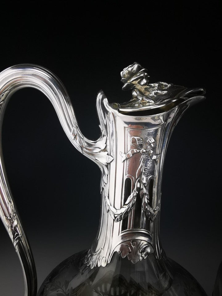 ピュイフォルカ - 純銀製（950）とクリスタルの水差し一対